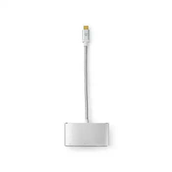 Dock para portátil Nedis CCTB64760AL02 alumínio cabo de 0,2 m 5 Mbit/s
