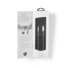 Cabo de áudio Nedis CCTB65940AL10 1 m USB-C para 3,5 mm alumínio