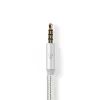 Cabo de áudio Nedis CCTB65940AL10 1 m USB-C para 3,5 mm alumínio