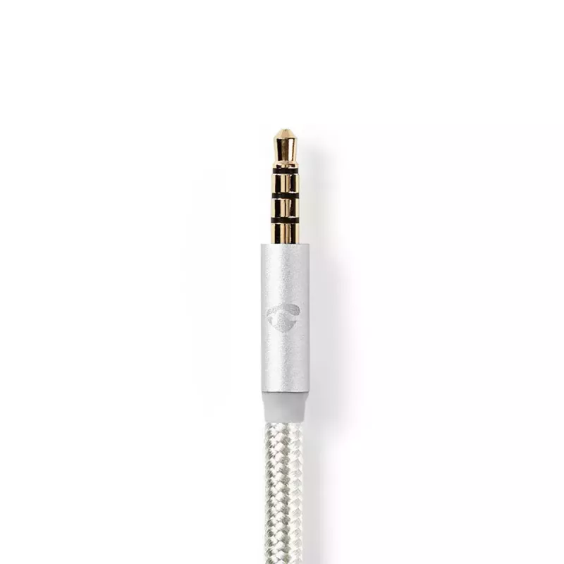 Cabo de áudio Nedis CCTB65940AL10 1 m USB-C para 3,5 mm alumínio