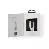 Cabo de áudio Nedis CCTB65950AL008 3,5 mm fêmea para USB macho 0,08 m alumínio