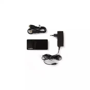 Hub USB Nedis UHUBU3420BK USB 3.2 Gen 1 Micro-B preto
