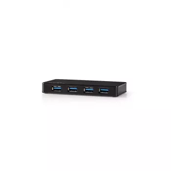 Hub USB Nedis UHUBU3420BK USB 3.2 Gen 1 Micro-B preto