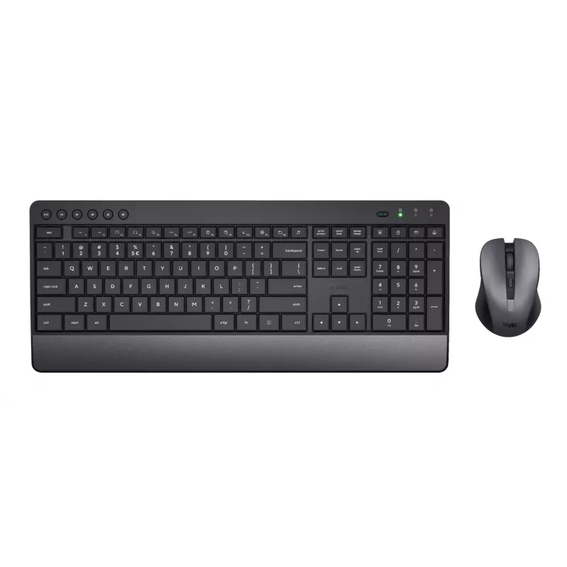 Teclado Trust Trezo com rato incluído universal RF sem fios QWERTZ alemão preto