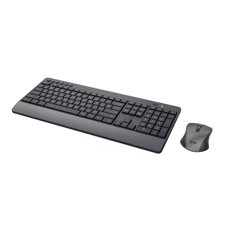 Teclado Trust Trezo com rato incluído universal RF sem fios QWERTZ alemão preto