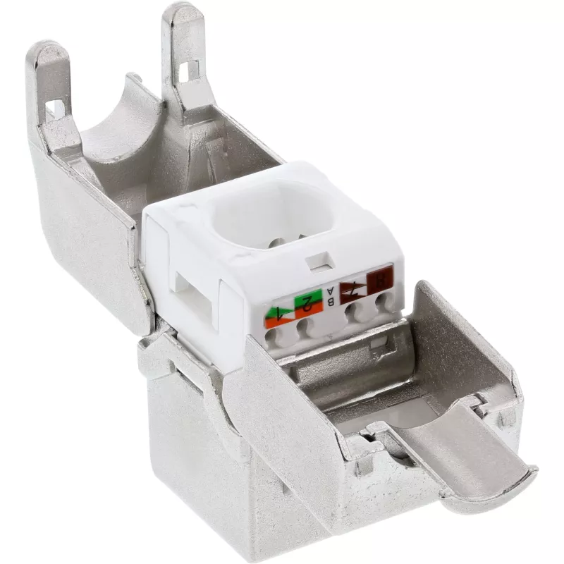 Módulo keystone RJ45 InLine Snap-In Cat.6a, design fino