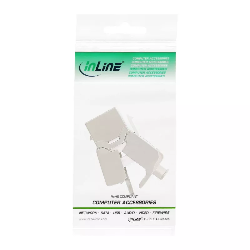 Módulo keystone RJ45 InLine Snap-In Cat.6a, design fino