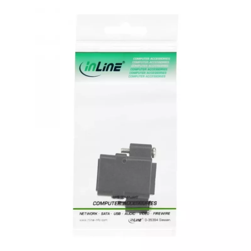 Cabo de rede Cat.5e fêmea UTP 2x RJ45 fêmea para instalação InLine