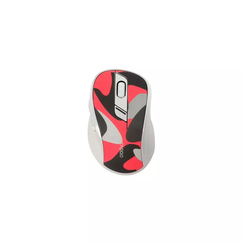 Rapoo M500 Silent rato sem fios silencioso multimodo, 1600 DPI, camuflado/vermelho