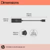 Adaptador HP USB-C para RJ45 G2, com fios, USB Type-C, preto, China, casa, Windows 10, Windows 11