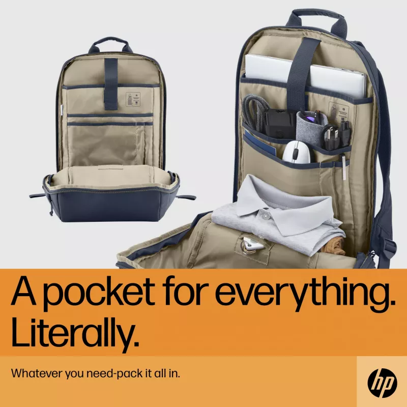 Mochila para portátil HP Travel 18 litros 15.6 Blue Night, mochila, 510 g
