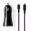 Nedis CCPDL20W111BK carregador de automóvel 20W, 1x USB-C, cabo Lightning de 8 pinos, preto