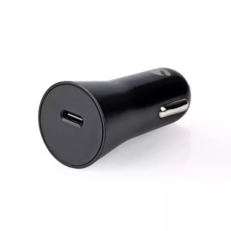 Nedis CCPDL20W111BK carregador de automóvel 20W, 1x USB-C, cabo Lightning de 8 pinos, preto