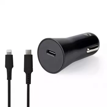 Carregador para dispositivos móveis Nedis CCPDL20W111BK Universal preto Isqueiro de automóvel Auto 12–24V