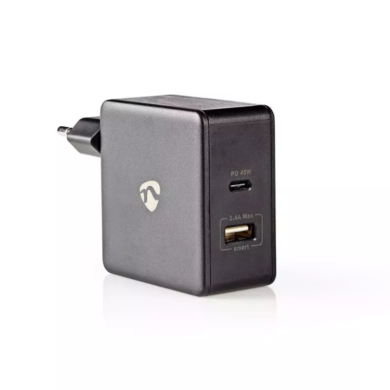 Carregador para dispositivos móveis Nedis WCPD45W100BK Universal preto USB Interior