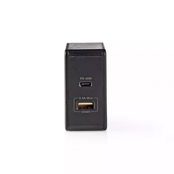 Carregador para dispositivos móveis Nedis WCPD45W100BK Universal preto USB Interior