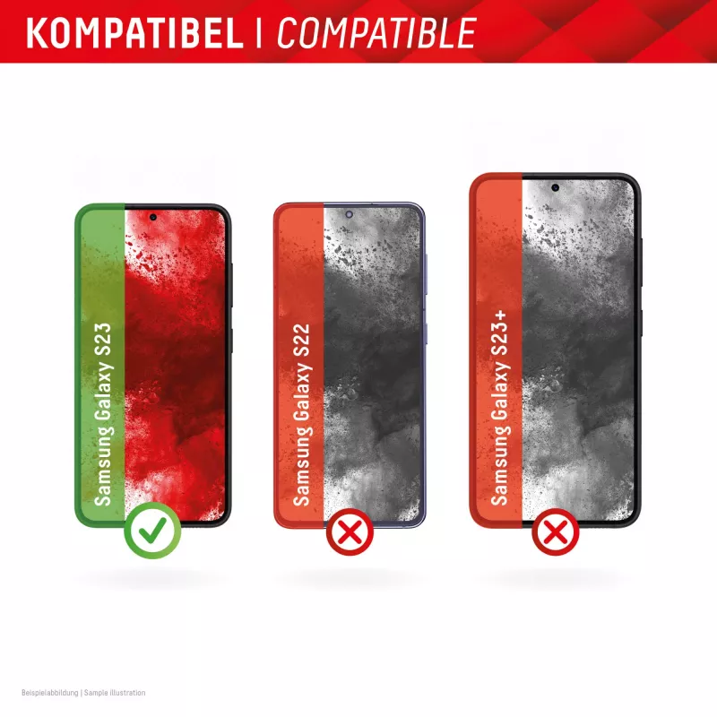 Película protetora de ecrã Displex + capa para Samsung Galaxy S22/S23, moldura de montagem Eco, resistente a riscos