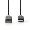 Adaptador de cabo de vídeo Nedis CCBW37100AT10 1m DisplayPort para HDMI preto