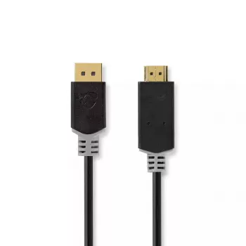 Adaptador de cabo de vídeo Nedis CCBW37100AT10 1m DisplayPort para HDMI preto