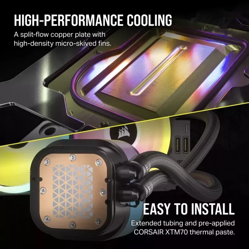 Kit de refrigeração líquida Corsair H100I