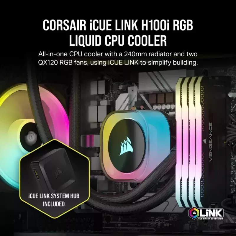 Kit de refrigeração líquida Corsair H100I