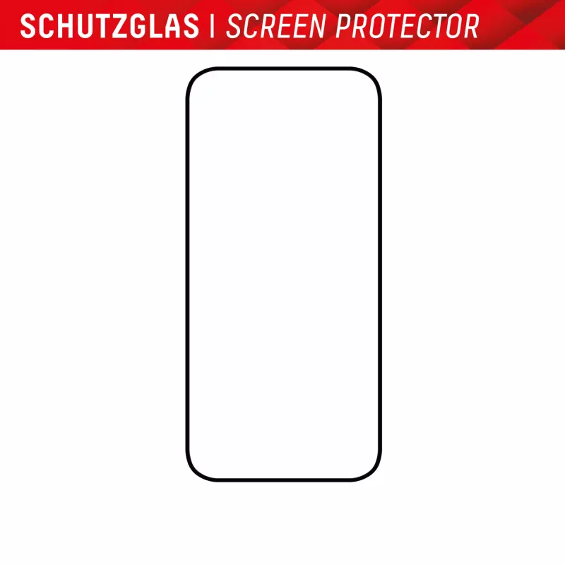 Displex Full Cover Screen Protector (10H) para Apple iPhone 15 Plus/15 Pro Max, moldura de montagem Eco, cobertura total
