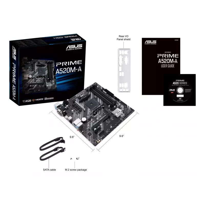 Placa-mãe ASUS PRIME A520M-A II/CSM AMD A520 Socket AM4 micro ATX