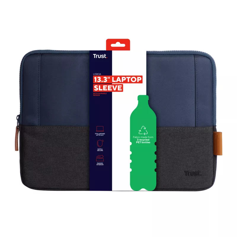 Capa sleeve Trust Lisboa 33,8 cm 13,3 polegadas azul