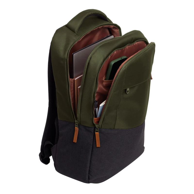 Mochila Trust Lisboa 40,6 cm 16 polegadas verde 3 compartimentos