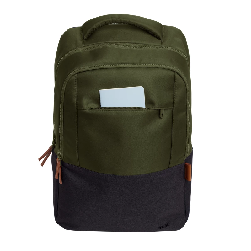 Mochila Trust Lisboa 40,6 cm 16 polegadas verde 3 compartimentos