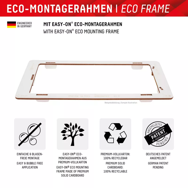 Película de proteção de ecrã Displex + capa para Samsung Galaxy S23 FE, moldura de montagem Eco, resistente a riscos