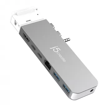 Hub USB j5create JCD395 4K60 Elite Pro com fios USB4 com kit MagSafe