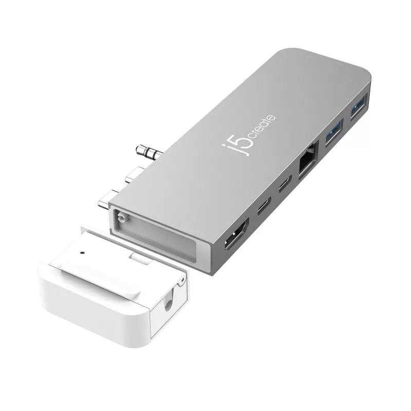 Hub USB j5create JCD395 4K60 Elite Pro com fios USB4 com kit MagSafe