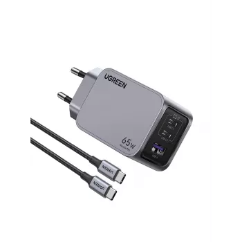 Carregador para dispositivos móveis Ugreen 25871 universal cinzento carregamento rápido AC interior