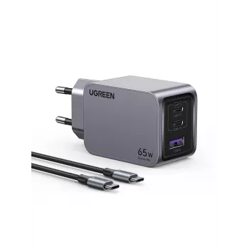 Carregador para dispositivos móveis Ugreen 25871 universal cinzento carregamento rápido AC interior