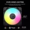 Ventoinha Corsair RS120 ARGB caixa de computador 12 cm preta
