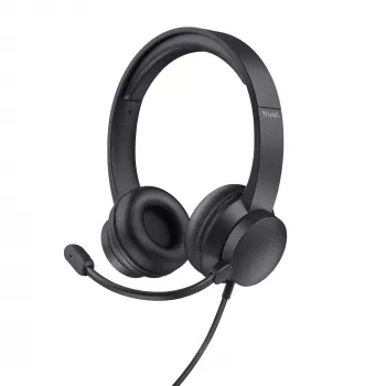Headset Trust Ayda com fios Head-band chamadas/música preto