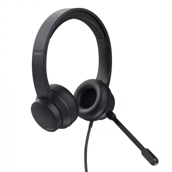 Headset Trust Ayda com fios Head-band chamadas/música preto