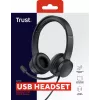Headset Trust Ayda com fios Head-band chamadas/música preto