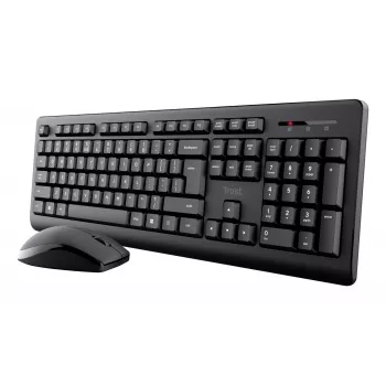 Teclado e rato Trust Primo incluídos Office RF sem fios QWERTZ alemão preto
