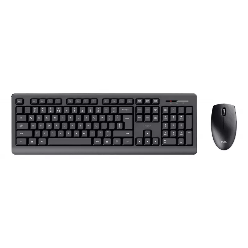 Teclado e rato Trust Primo incluídos Office RF sem fios QWERTZ alemão preto
