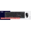 Teclado e rato Trust Primo incluídos Office RF sem fios QWERTZ alemão preto