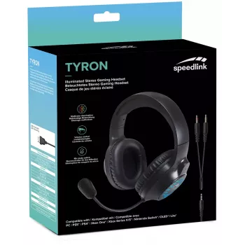 Headset SPEEDLINK TYRON com fios Gaming Preto