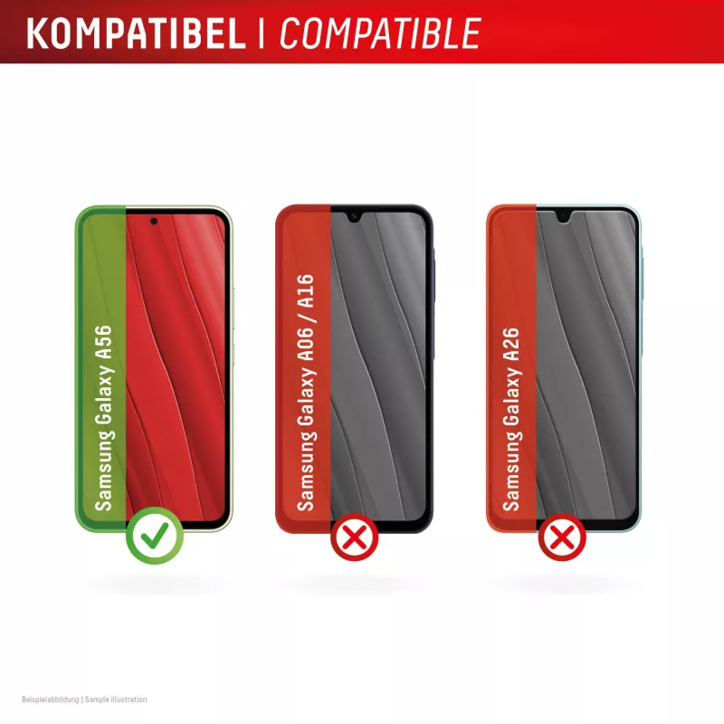Proteção de ecrã premium Displex (cobertura total, 10H) para Samsung Galaxy A56, moldura de montagem Eco, cobertura total