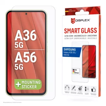 Vidro inteligente Displex (9H) para Samsung Galaxy A36/A56, autocolante de montagem, inquebrável