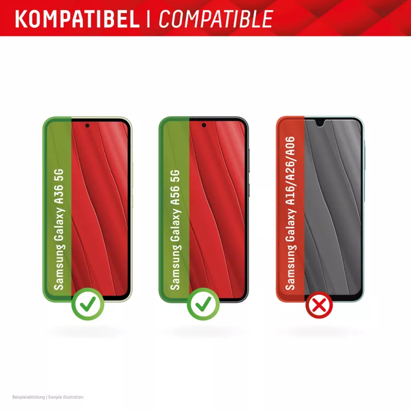 Vidro inteligente Displex (9H) para Samsung Galaxy A36/A56, autocolante de montagem, inquebrável
