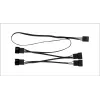 Cabo de partilha PWM Arctic PST Cabo Rev. 2 para 4 ventoinhas PWM, conectores PWM de 4 pinos, Preto
