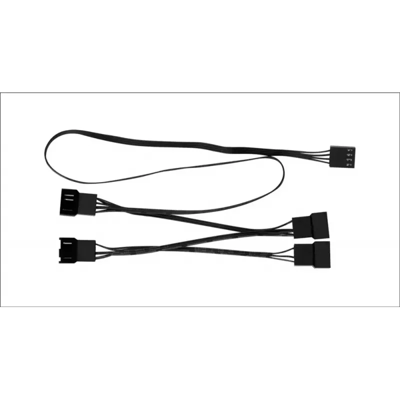 Cabo de partilha PWM Arctic PST Cabo Rev. 2 para 4 ventoinhas PWM, conectores PWM de 4 pinos, Preto