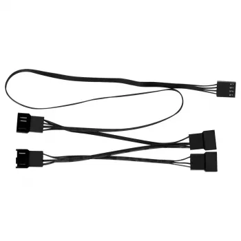 Cabo de partilha PWM Arctic PST Cabo Rev. 2 para 4 ventoinhas PWM, conectores PWM de 4 pinos, Preto