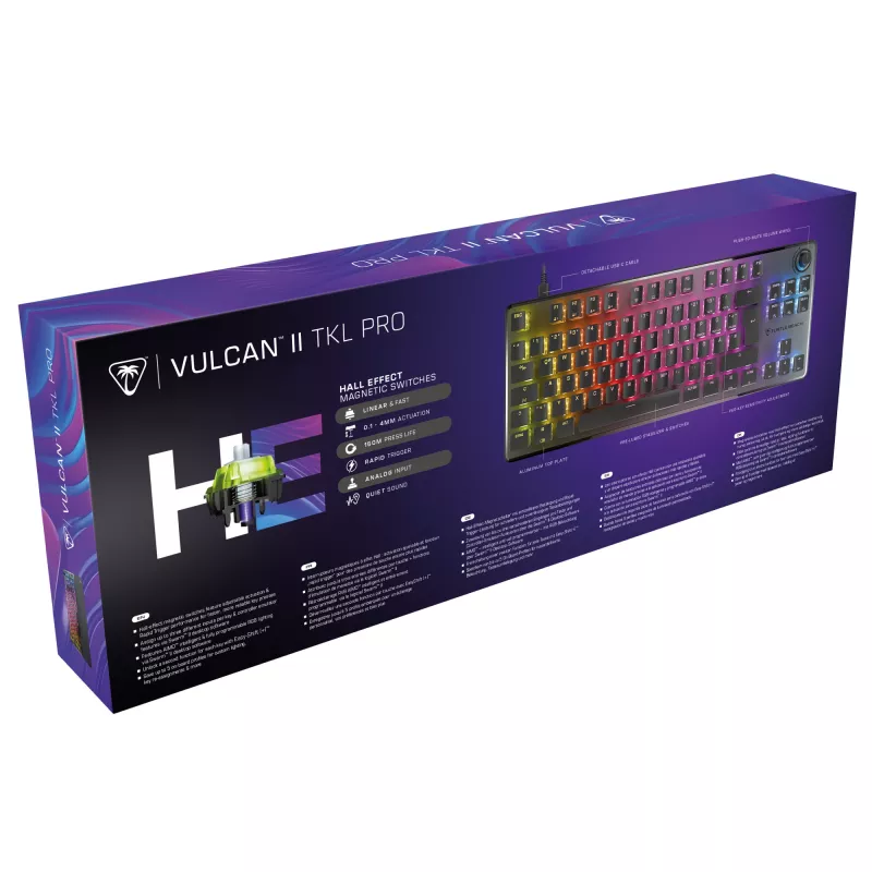Teclado gaming Turtle Beach Vulcan II TKL Pro USB AZERTY alemão preto
